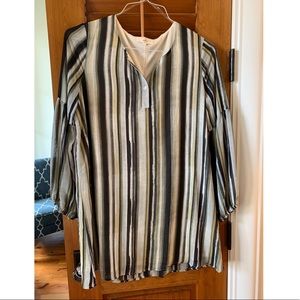 Entro usa striped chiffon tunic dress